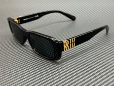 MIU MIU MU 08ZS 1AB5S0 Black Grey Women's 53 mm Sunglasses