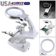 Third Hand Soldering Solder Iron Stand Holder Magnifier Helping Station Tool 🔥