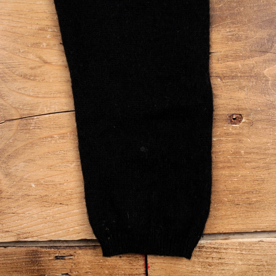 Vintage Charter Club Jumper Sweater M 90s Womens V-Neck Cashmere Black — 第 4/4 张图片