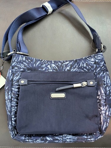 Baggallini Uptown Bagg With RFID Phone Wristlet Navy White - Picture 2 of 10