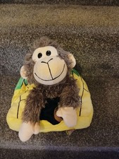 Happy Nappers Home Sweet Home Reversible Play Pillow Sound Banana Hut to Monkey
