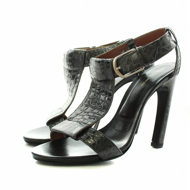 VANS 【Sandali】DRIES VAN NOTEN Sandali cinturino tacco pelle coccodrillo goffrato 35 5 22 5 cm