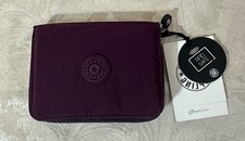Kipling MONEY LOVE Medium RFID Wallet Purse - Dark Plum - NEW / NWT