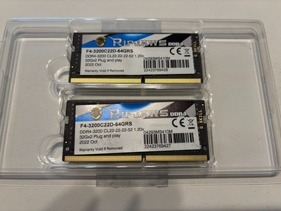 G.SKILL Ripjaws 64GB (2x32GB) DDR4-3200 CL22 SO-DIMM Arbeitsspeicher