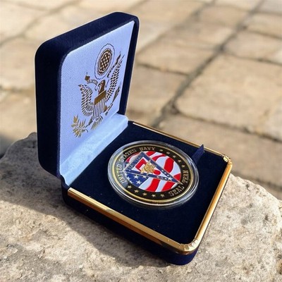 U.S. Navy Seal Team 7 Challenge Coin in Blue Velvet Case ·IN STOCK· ·GREAT GIFT·