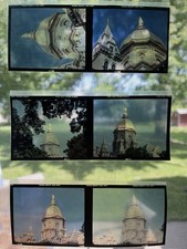 Lot de diapositives / négatifs de films Le Dôme d'Or, Université Notre Dame, Indiana