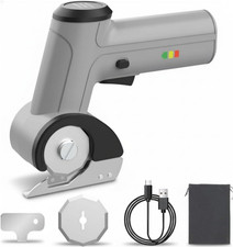 4V Cordless Electric Scissors, Upgraded Power Rotary Cutter with 2 Blades  LE