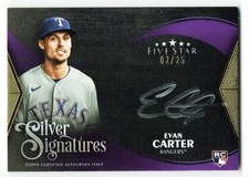 EVAN CARTER - RANGERS - ROOKIE - SILVER SIGNATURES - /25