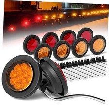 10 Pack 2.5 Inch LED Side Marker Lights 5 Red 5 Amber 13 LED Clearance 2.5 INCH