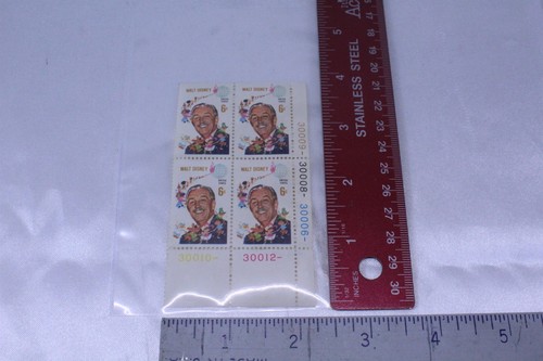 U.S. Blocco targa francobolli 4 conteggi Scott #1355 Walt Disney 6 centesimi - Foto 2 di 12