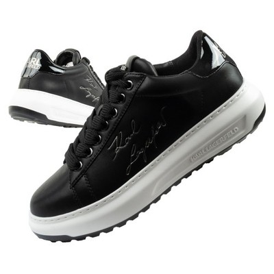 Karl Lagerfeld Kapri Herren Sneaker Alltagsschuhe Freizeitschuhe Leder Schwarz