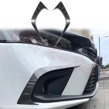 For Honda Civic 2022-24 ABS Carbon Fiber Front Bumper Canards Lip Splitter Fins