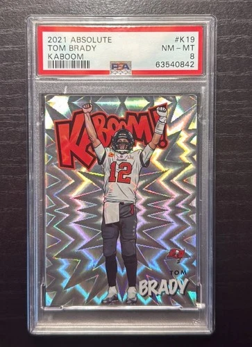 2021 Panini Absolute Tom Brady Kaboom! Insert #K19 Buccaneers PSA 8