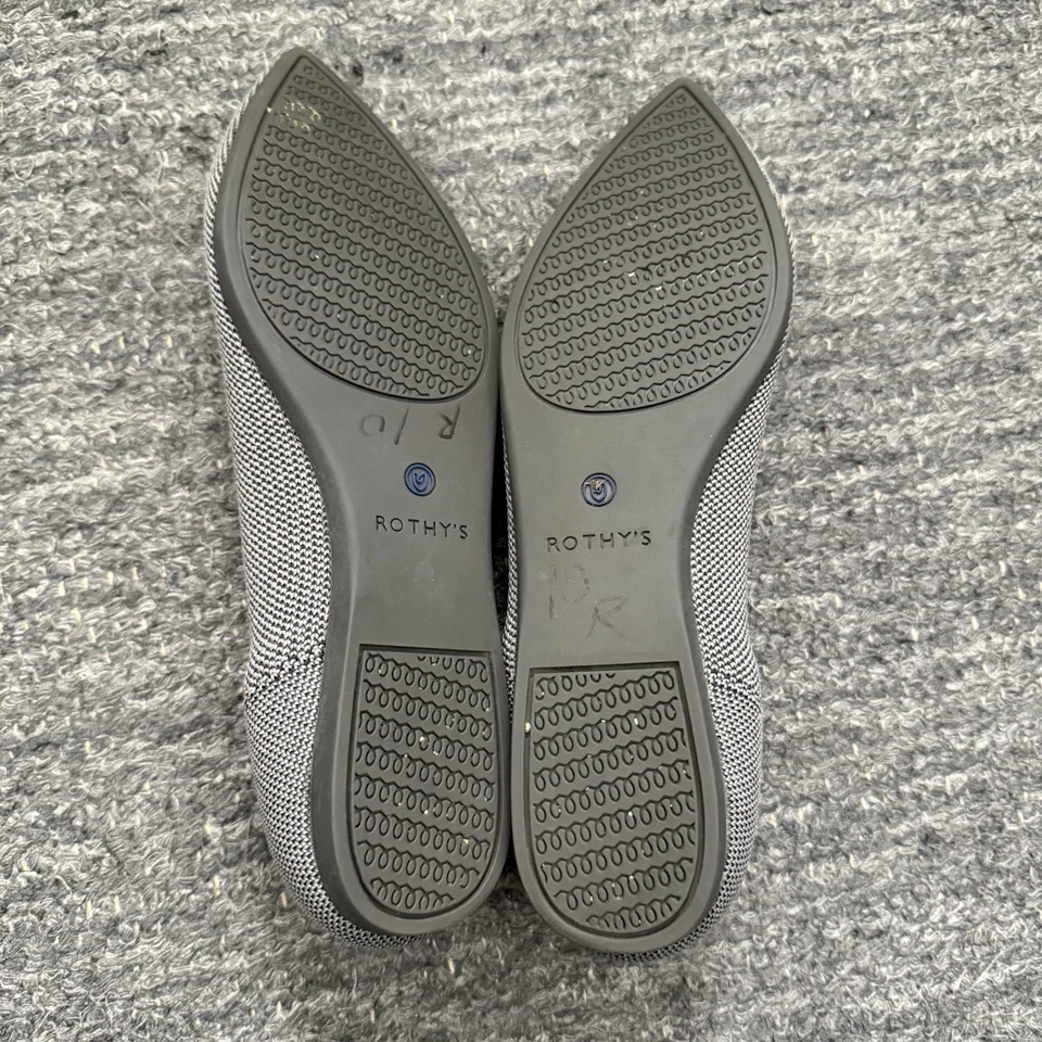 Rothys Ballet Flat Shoes Women 8.5 Gray Pointed Toe Slip On Career Washable - Image 3 of 4