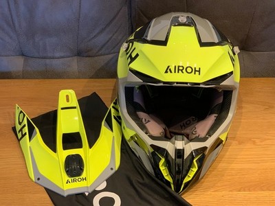 Airoh Twist 3 King Motorradhelm Crosshelm Gelb Schwarz Grau L 59/60
