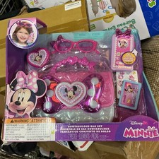 Minnie Mouse Bowfabulous Bag Set - 7 Piece Dress up Girls Pretend Play Toy Purse