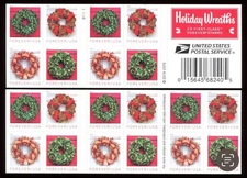 20 USPS HOLIDAY Wreath Stamps USA Forever NEVER USED Christmas Holiday Genuine