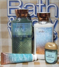 BATH BODY WORKS 4pc Full Size Bath Set New - At the Beach 16/8808