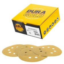 Premium 220 Grit 5" Sandpaper Discs, 8 Hole Pattern Dustless, 50 Discs - Hook...