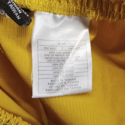 VTG Nike Basketball Shorts Mens XL Yellow Dazzle Shiny 9" Pockets Drawstring Y2K - Picture 6 of 12