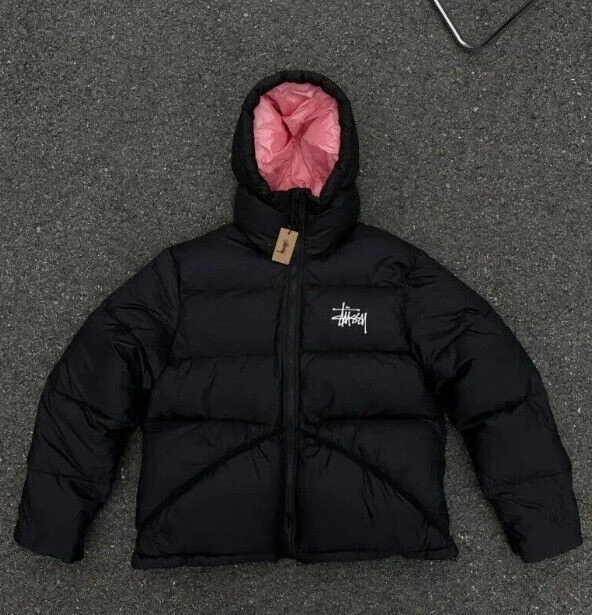 HOT Men's Stüssy Hoodied Down Puffer Jacket Sport Hooded Coat, 3 COLOUR! GIFTS- - Image 3 of 4