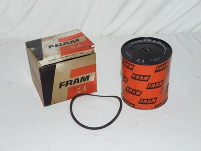 Vintage Fram C4 Canister Oil Filter New In Box Studebaker Ford Mopar Reo Mack IH