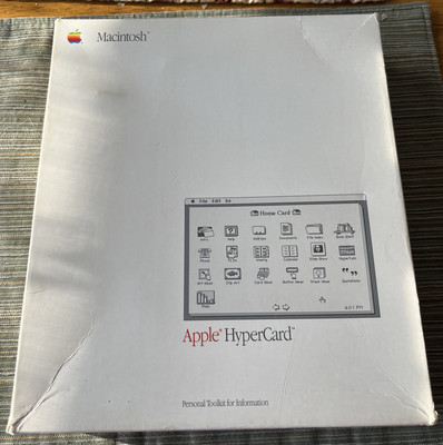Vintage 1987 Apple HyperCard Retail Box M0556 with Disks