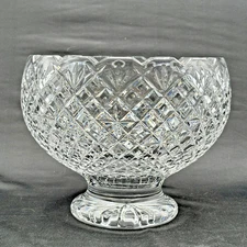 Waterford Crystal Master Cutter Round Footed Centerpiece Bowl Vintage 9.25" Dia