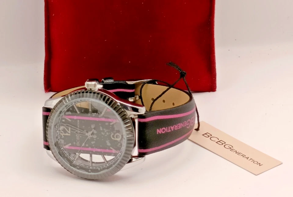 BCBGeneration Women's Silicone Strap Exhibition Case Quartz Watch-VGC/Working - Image 3 of 4