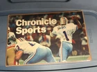 Houston Oilers Chronicle Sports Sign Autographed by Warren Moon