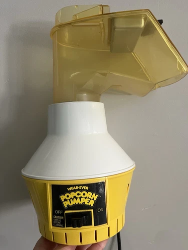 Vintage Wear Ever Popcorn Pumper Hot Air Popper 73000 w/Butter Dish - Tested