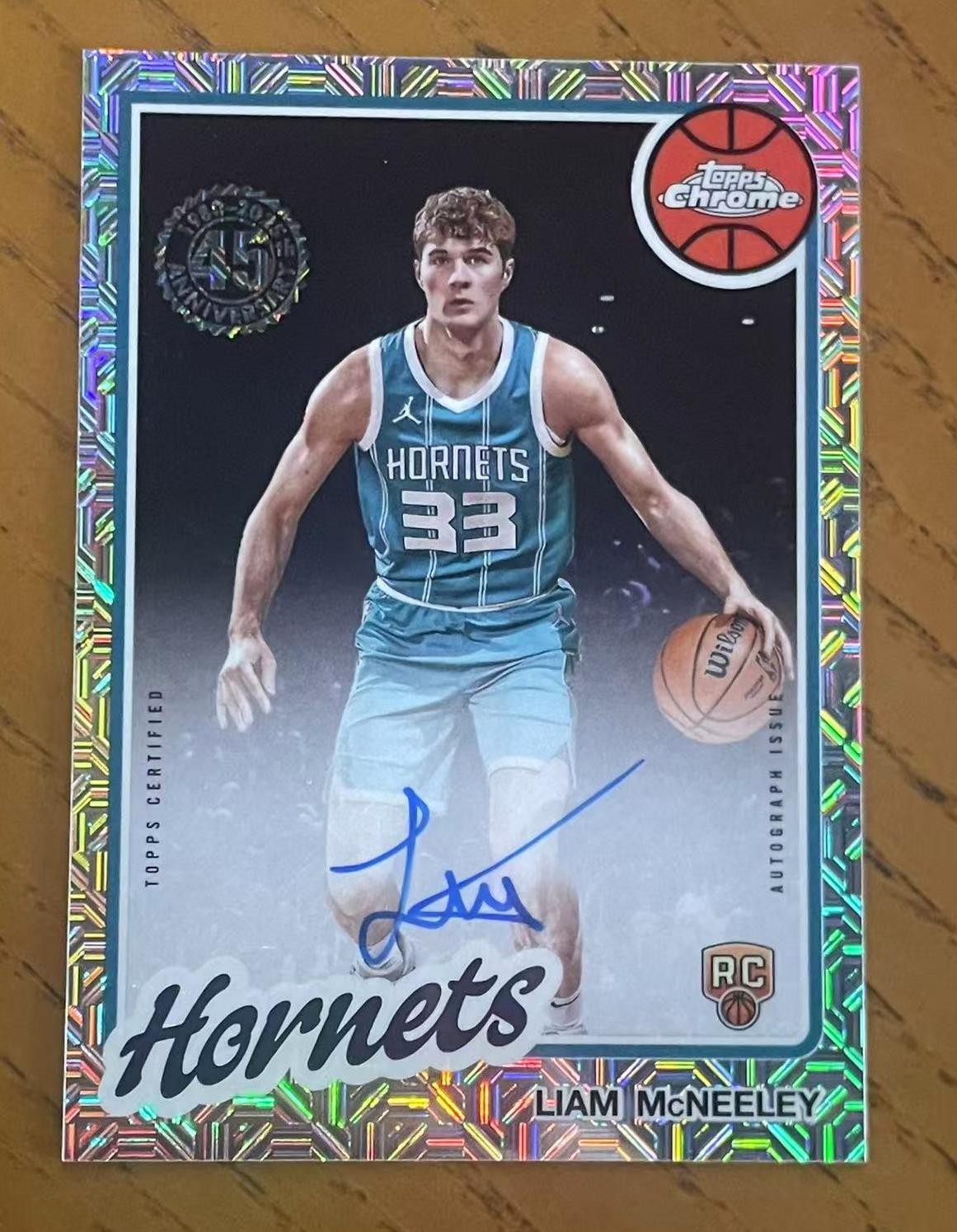 2025-26 Topps Chrome Flagship Liam Mcneeley RC Rookie Auto 1980 Chrome Mojo