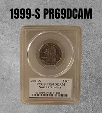 1999-S Washington Quarter Clad PCGS-PR69DCAM North Carolina