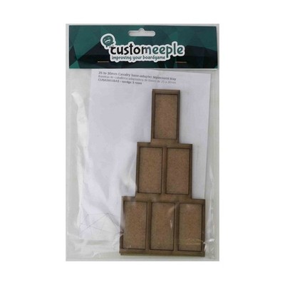 Customeepl MDF  Cavalry Base Adapter Movement Tray - Wedge 3 Rows (25 to 3 New