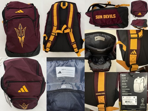 ADIDAS $85 Arizona State Sun Devils ASU 5-Star Team 2 Padded 16" laptop BACKPACK - Picture 8 of 16