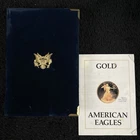 US Mint 1990 American Eagle Gold Proof 4-Coin Set Case, Box & COA ONLY - Empty
