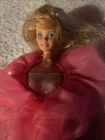 Vintage 1990 Happy Holidays Barbie With Original Dress Hot Pink Ballgown #790