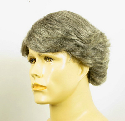 Perruque Homme Poivre Et Sel 100% Cheveux Naturels - Pierre 44, Grise, Courte, Taille Moyenne