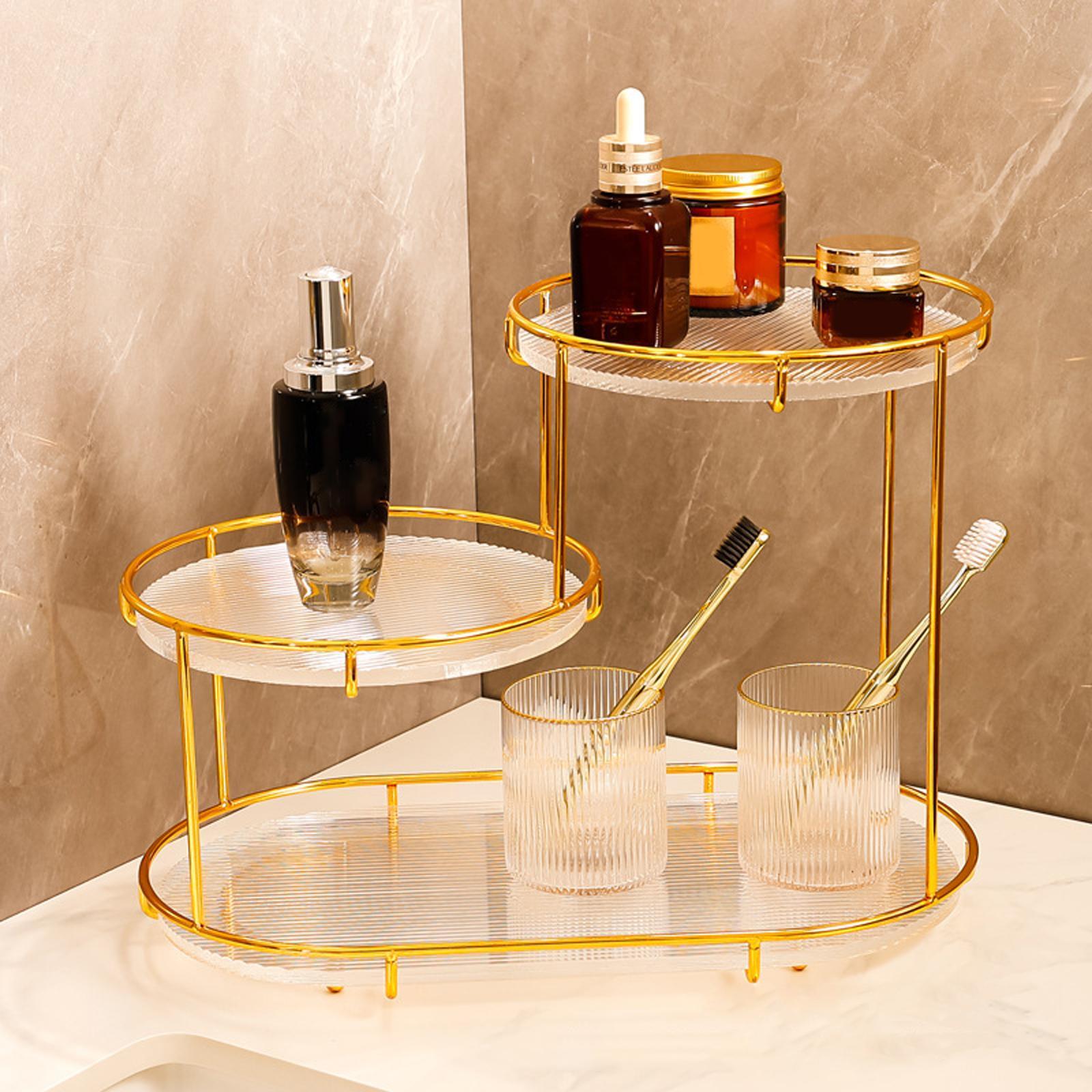 3 Layer Acrylic Tray Cosmetic Storage Tray for Cosmetics Bathtub Living