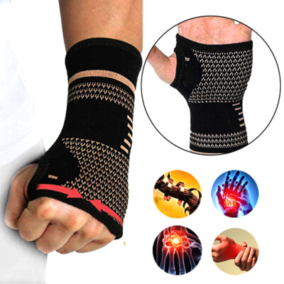 Compression Wrist Support Copper Arthritis Gloves Joint Pain