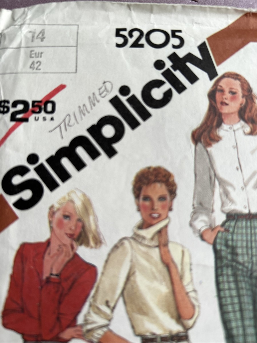 VINTAGE Simplicity Sewing Pattern 5205 Misses FUSS FREE FIT Pants