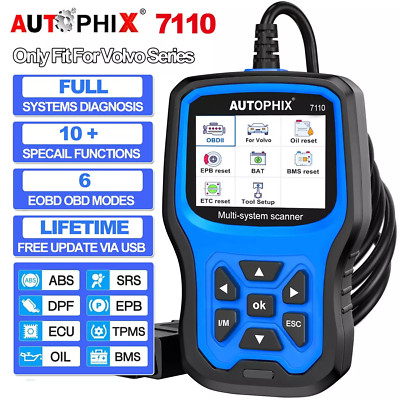 AUTOPHIX 7110 Fit For VOLVO Full Systems OBDll Scanner Diagnostic Tool ABS Bleed