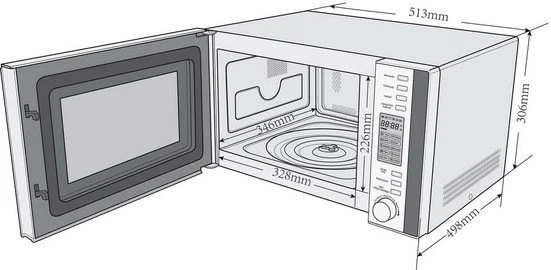 Privileg Mikrowelle 285902 Grill & Heißluft 25L - 3-in-1 Gerät Multifunktion - Bild 4 von 4