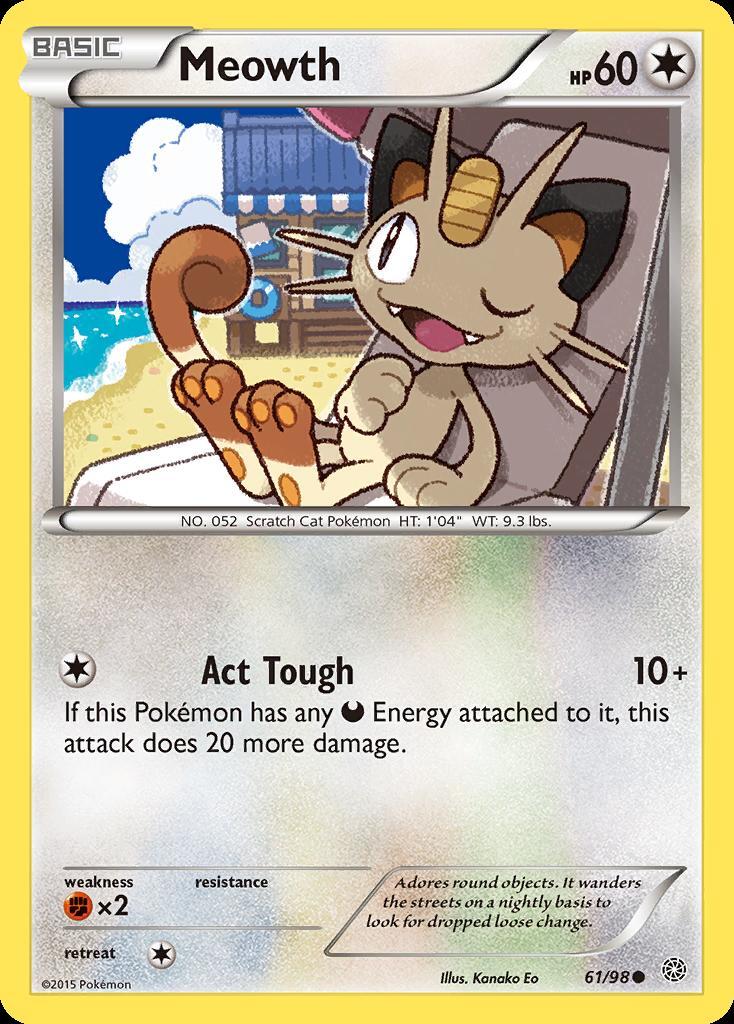 pokemon meowth card Amazon.com: Pokemon - Meowth (74/124)