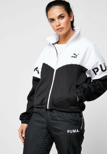 PUMA Xtg Chaqueta de Chándal Mujer Negro Blanco Activo Ropa Cremallera  Completa | eBay