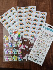 Stickers Lot of  UNICORNS & RAINBOWS - Paper House