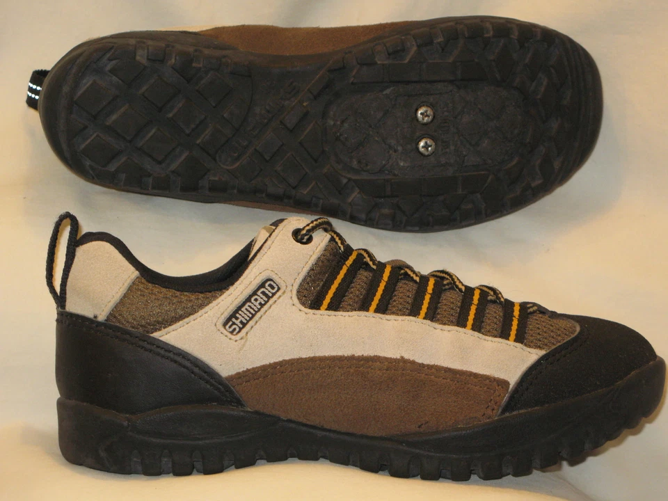 Shimano SH M033 Bicicleta de Montaña MTB Zapatos EE. UU. Mujeres Talla 6,5 EUR 38 Marrón Gamuza Foto 2 de 4