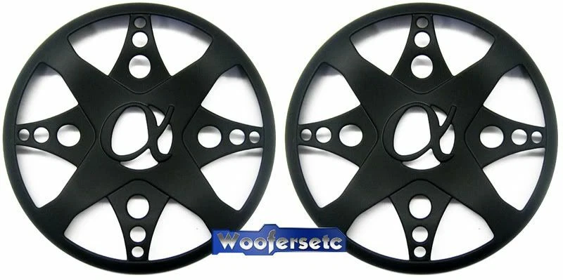 2 ALPHASONIK PARRILLAS NEGRAS 12" UNIVERSAL METAL CUBIERTAS SUBWOOFERS PROTECTOR NUEVO Foto 3 de 4