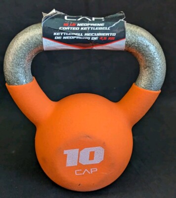 CAP 10lb Neoprene Coated Kettlebell Orange READ! Flat Rate Padded Envelope 