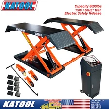 AUTOKATO Mid Rise Scissor Lift 8000lbs Electric Release Auto Lift 110V/1PH